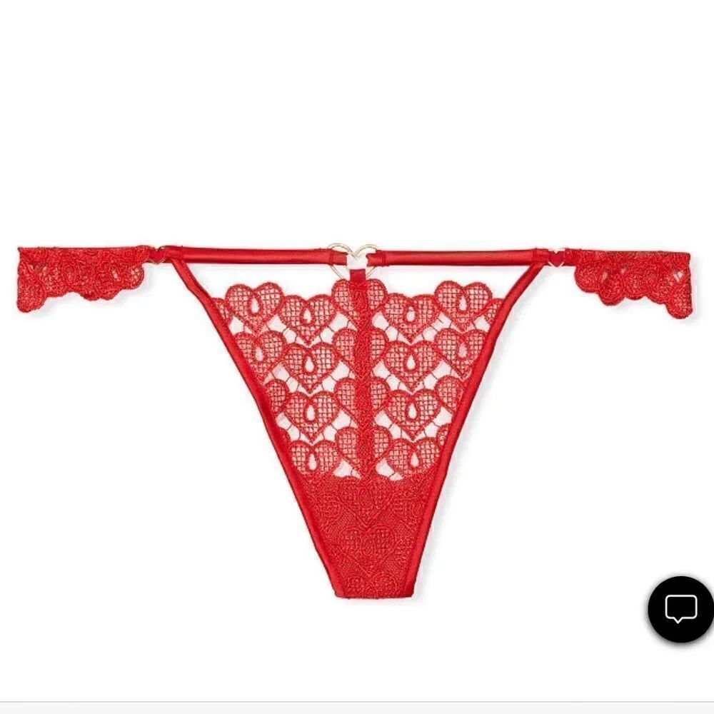 Victorias Secret Dream Angels Sweet heart Lace V string panty lipstick XLarge